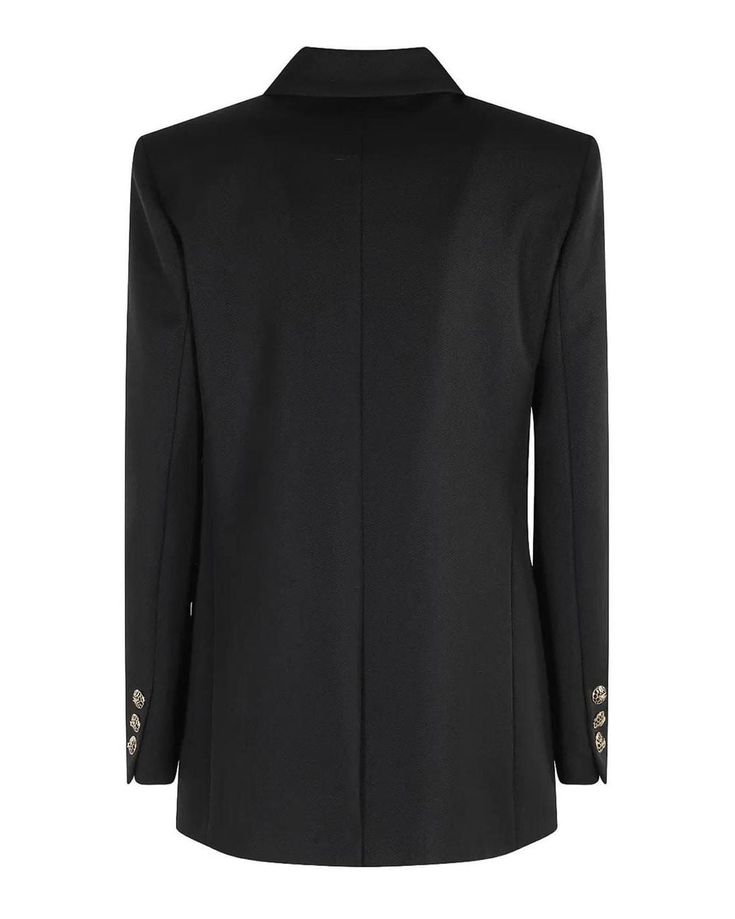 Elisabetta Franchi Black Wool Long-Sleeve Blazer