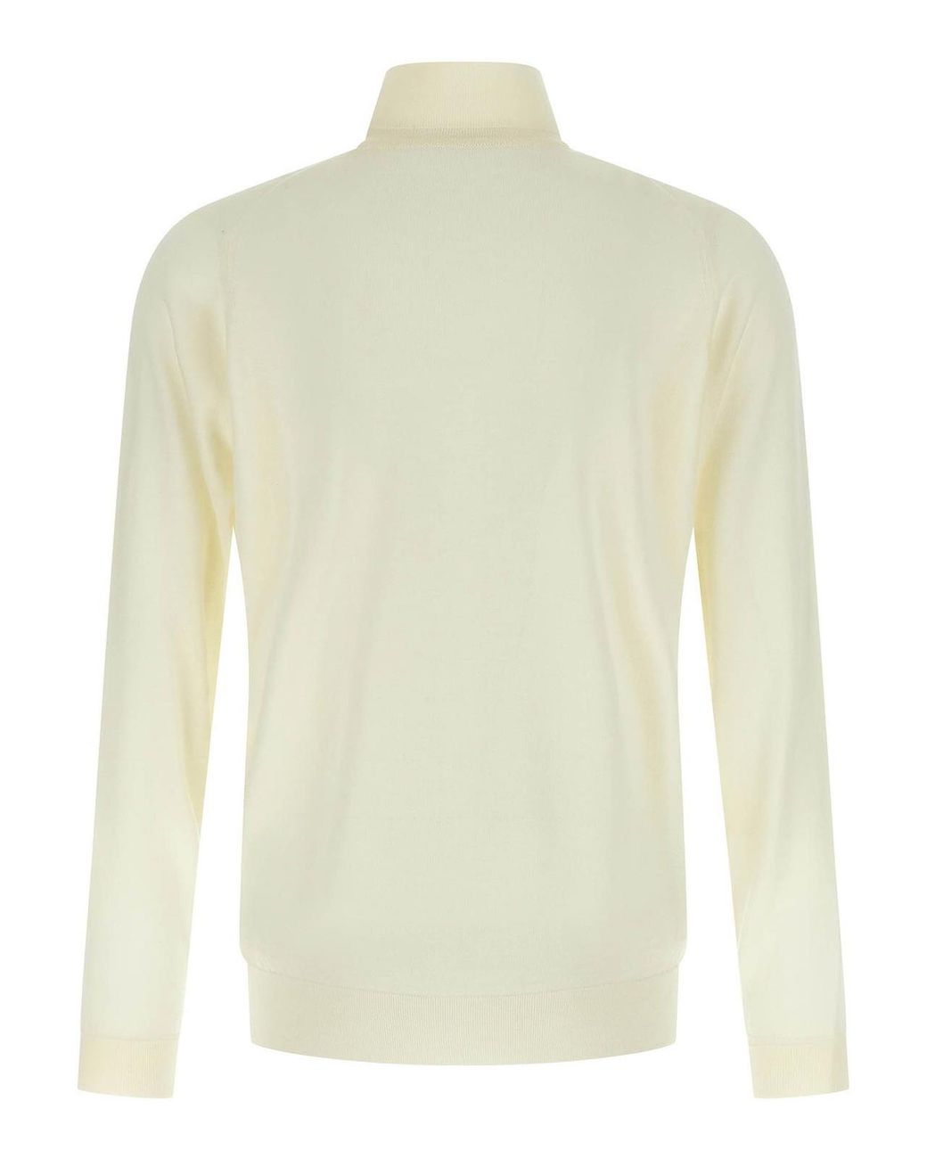 John Smedley White Richards Sweater for men