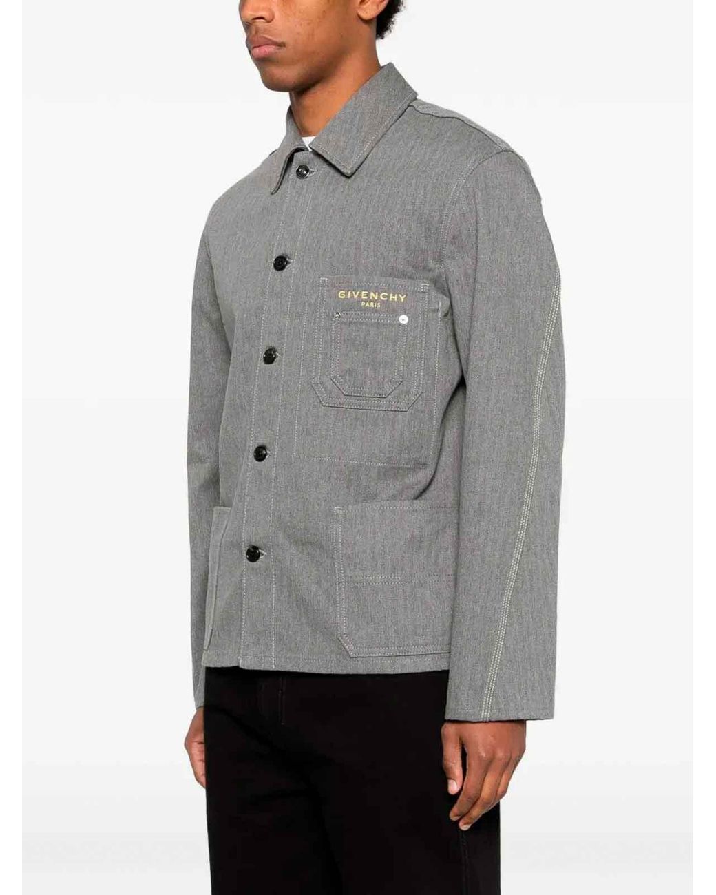 Givenchy Gray Patch Pockets Jacket for men