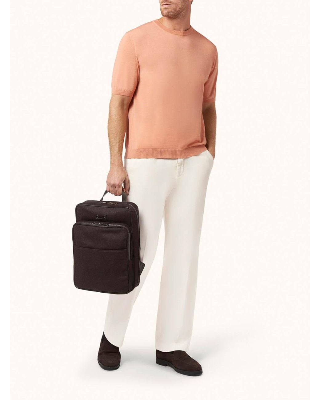 Paul & Shark White Stresa Garment-Dyed Cotton Bull Trousers for men