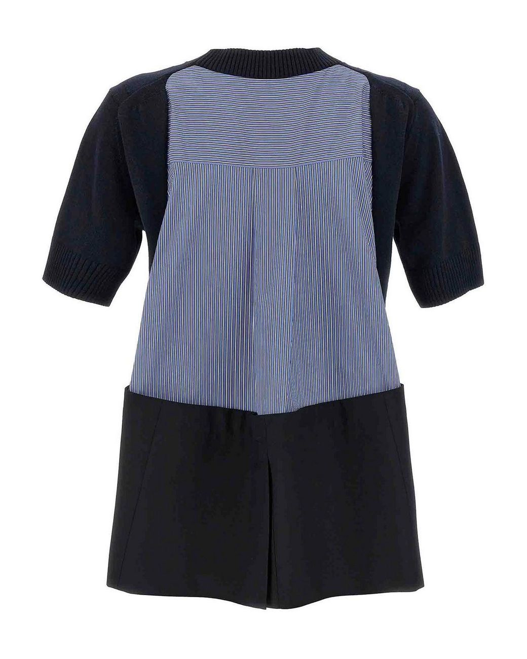 Sacai Blue Patchwork Sweater