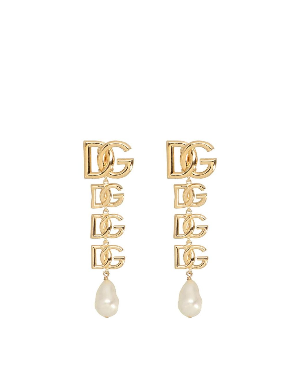 Dolce & Gabbana Metallic Logo Earrings