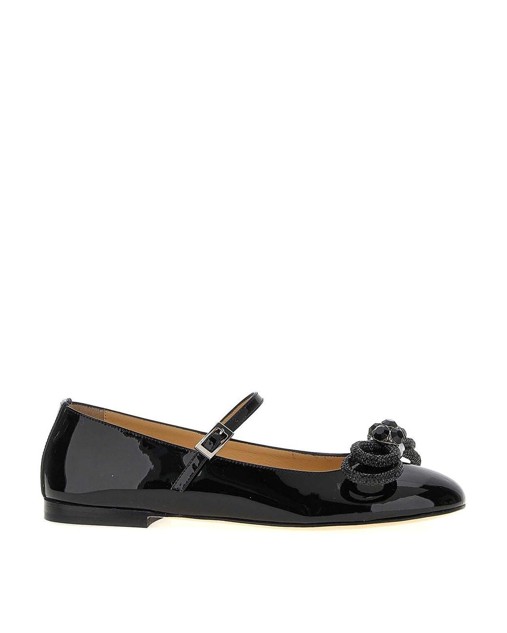 Mach & Mach Black Double Bow Ballet Flats