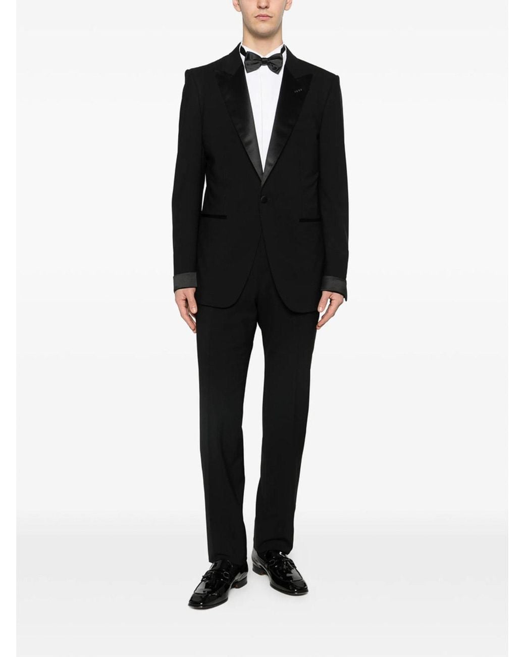 Tom Ford Black Shawl-Lapels Suit for men