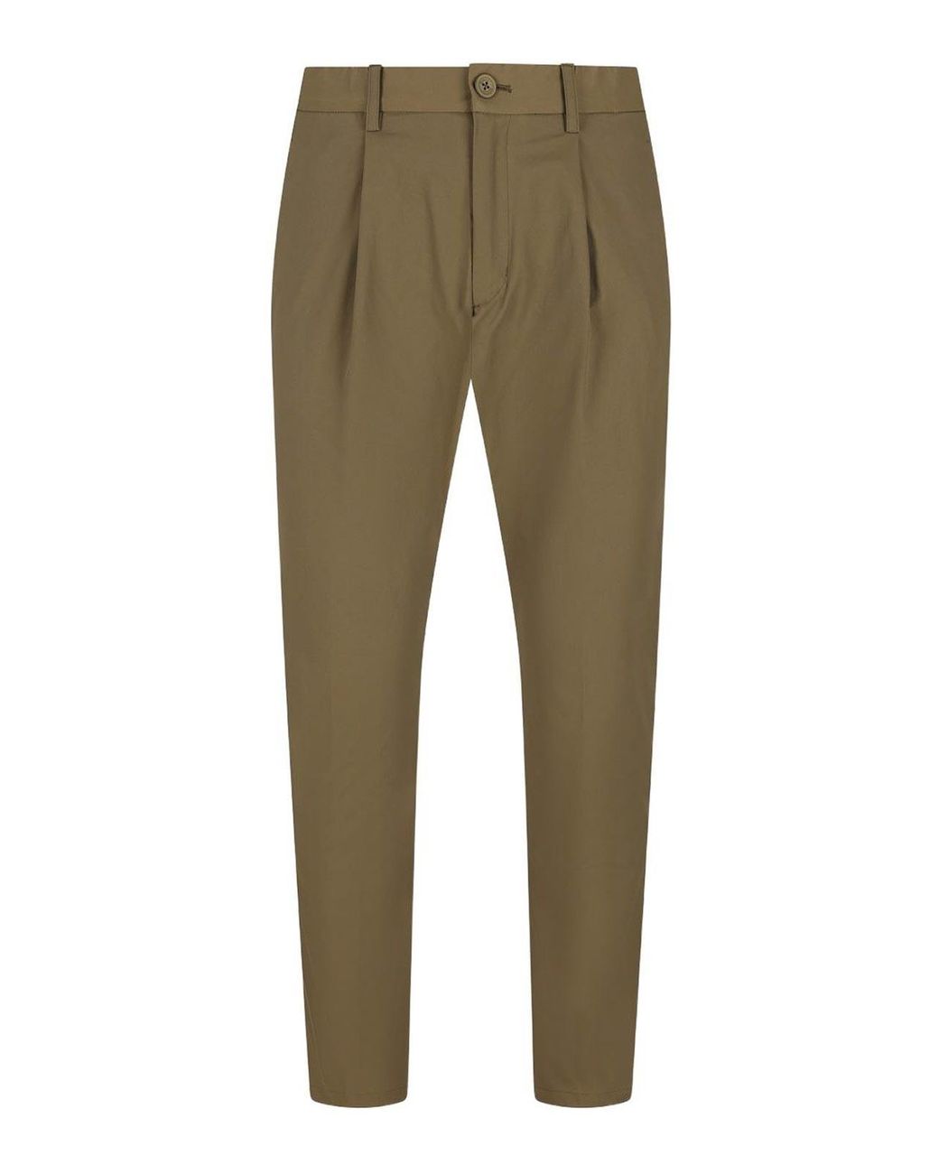 Herno Green Mechanical Stretch Twill Trousers for men