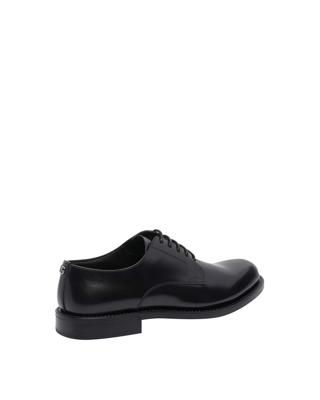 Dolce & Gabbana Black Derby Lace Up Shoes for men