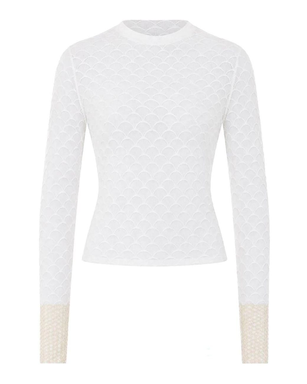 Lanvin White Long Sleeves Top