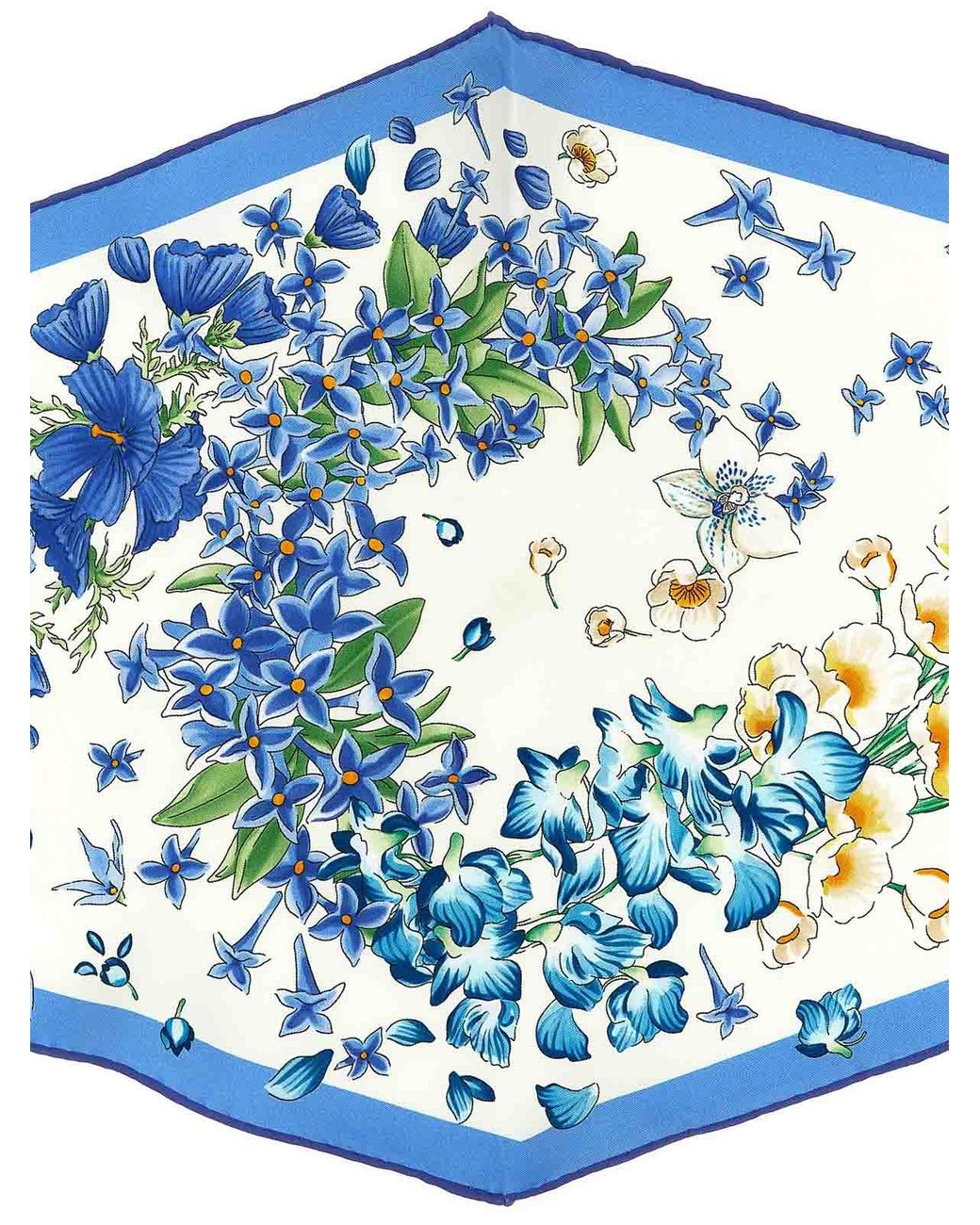 Sciarpa Primavera Print Diamond di Ferragamo in Blue