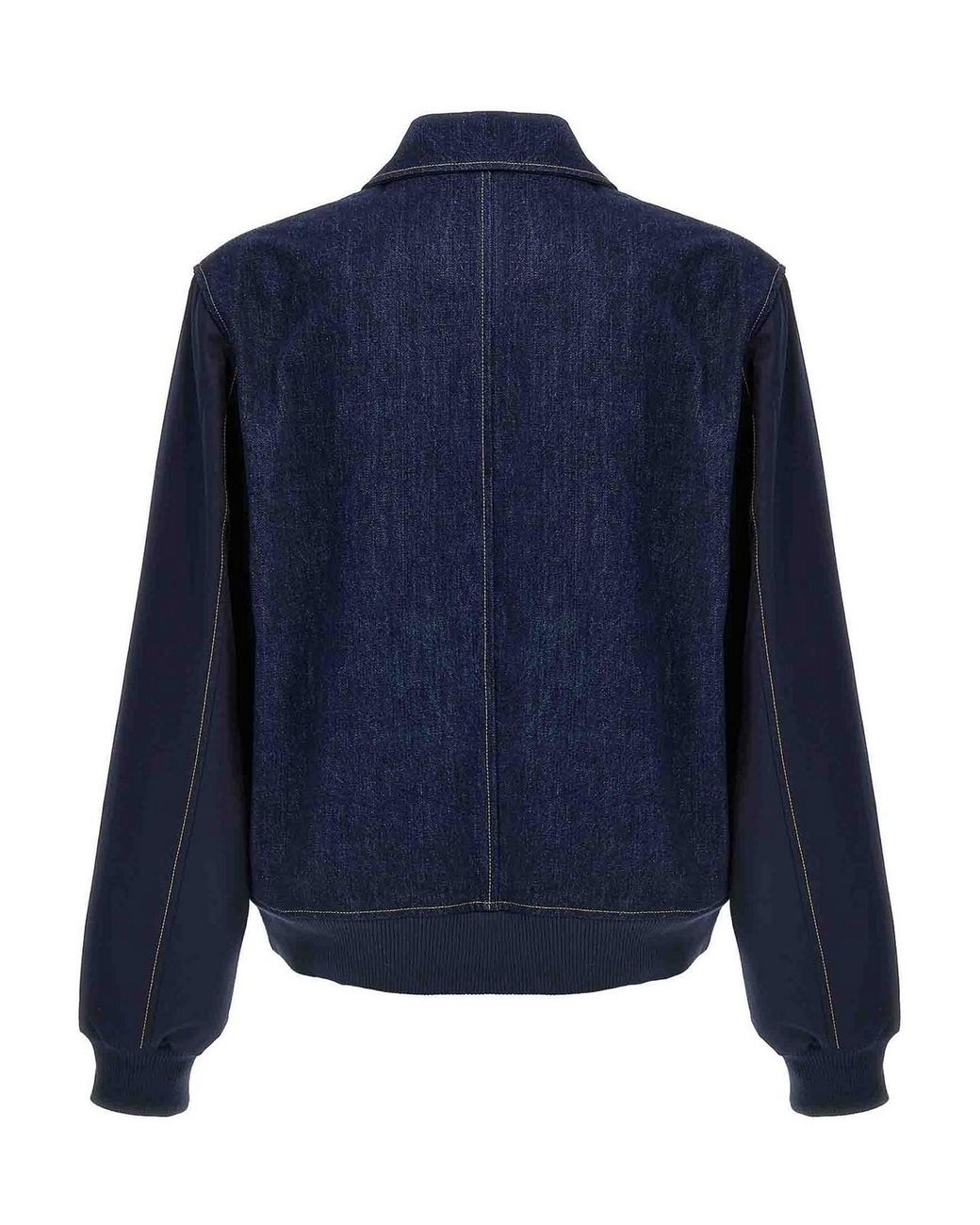 Wales Bonner Blue The Echo Denim Varsity Jacket for men
