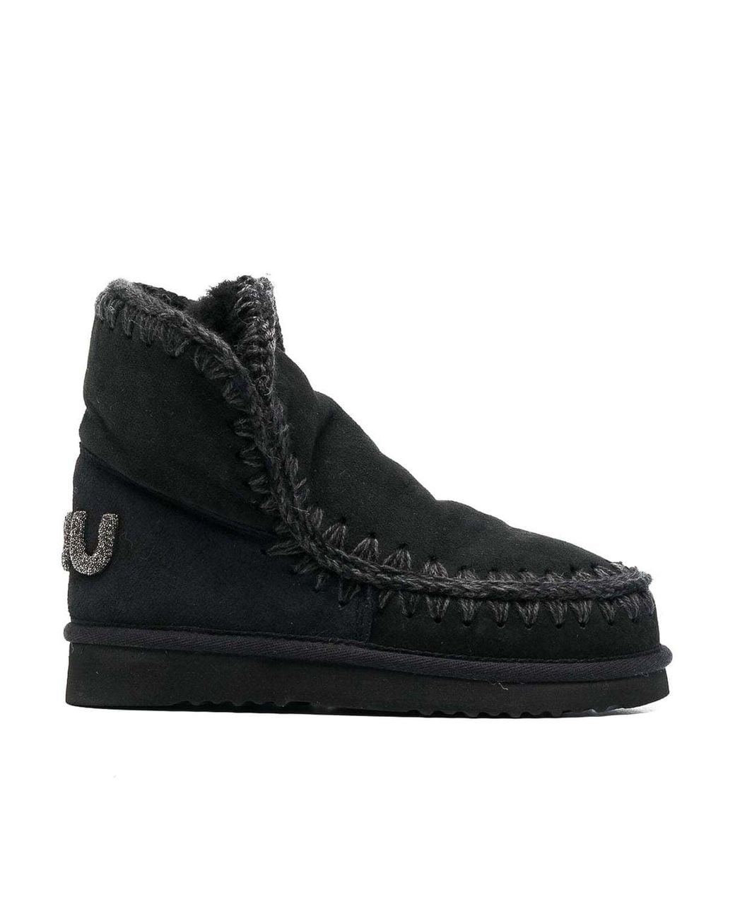 Mou Black Eskimo 18 Glitter Logo Boots