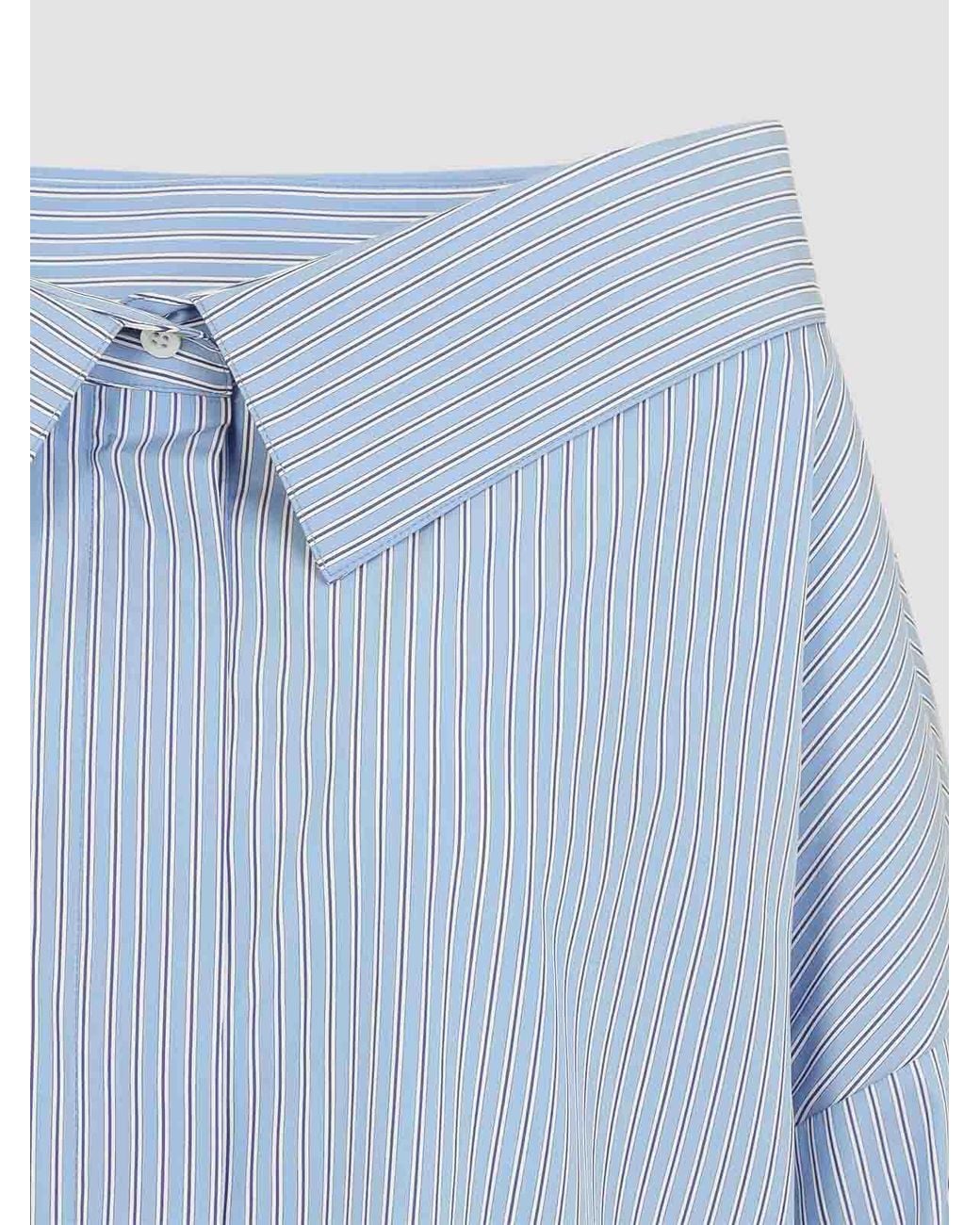 Balenciaga Blue Oversized Stola Shirt