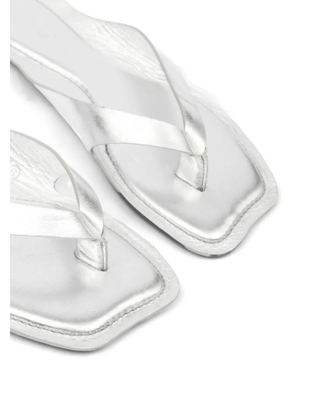 MM6 by Maison Margiela White Flat Sandals