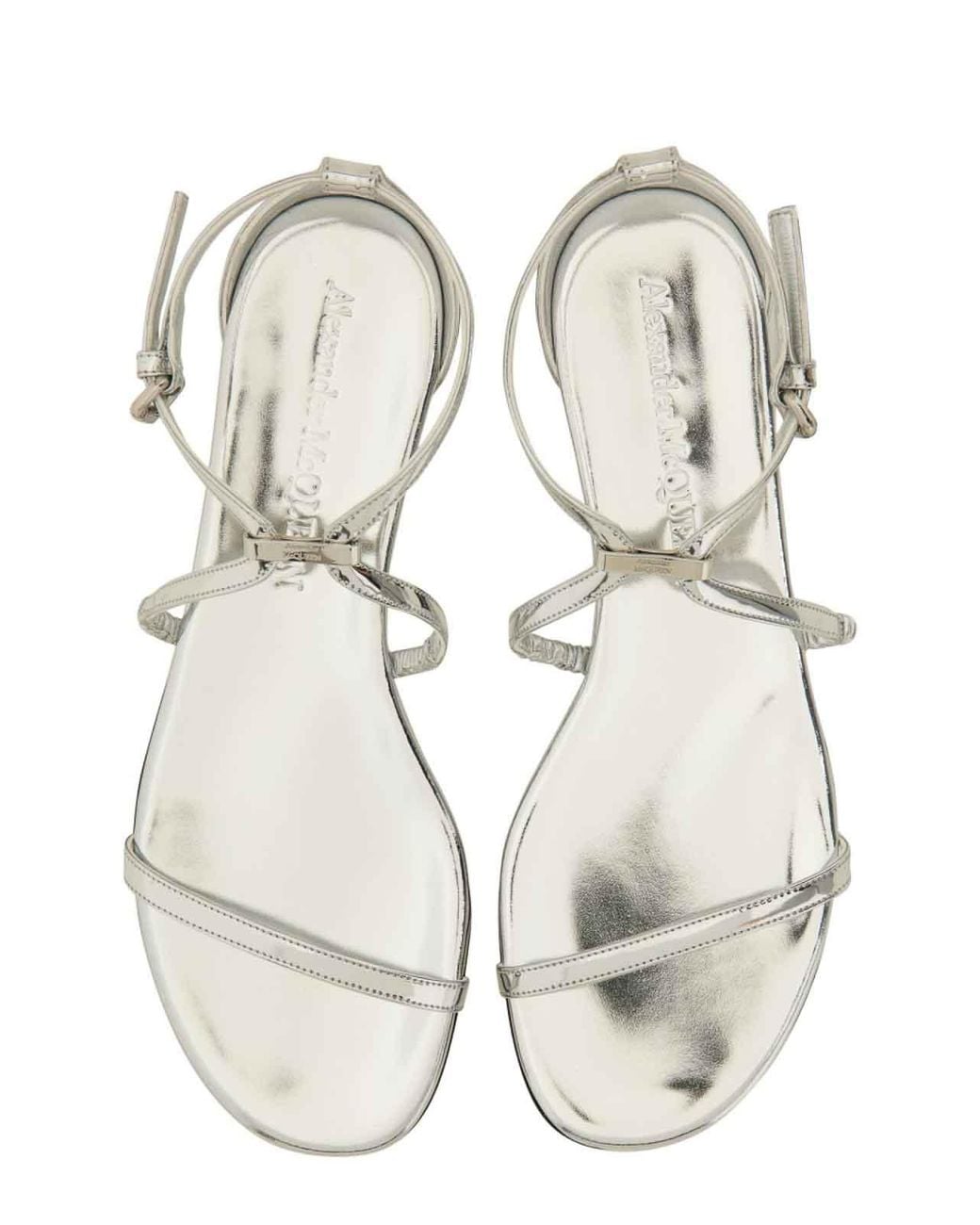McQueen White Strappy Sandal