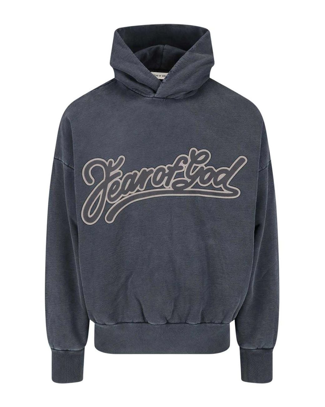 Fear Of God Blue Logo Hoodie for men