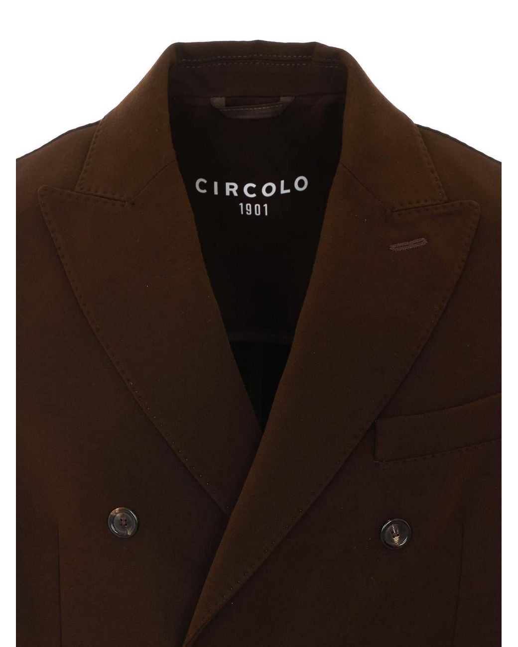 Circolo 1901 Brown Double Breasted Jacket for men