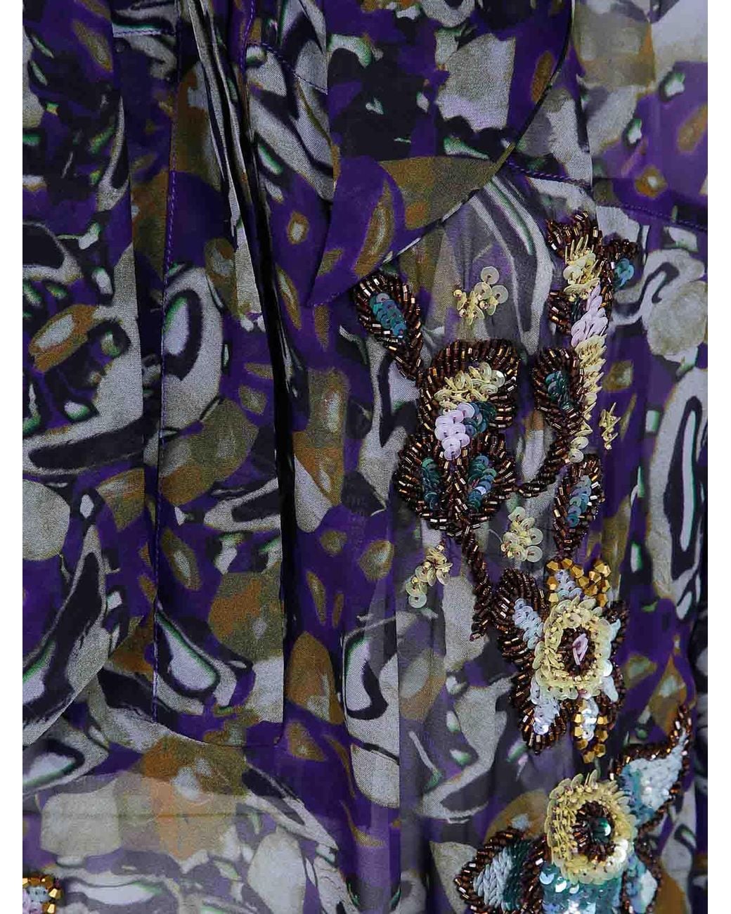 Dries Van Noten Blue Calma Embroidered Shirt