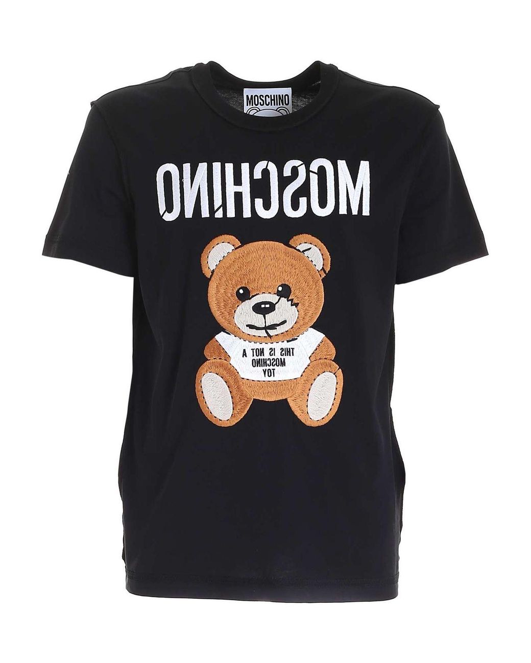 Moschino Black Embroidery T-Shirt for men