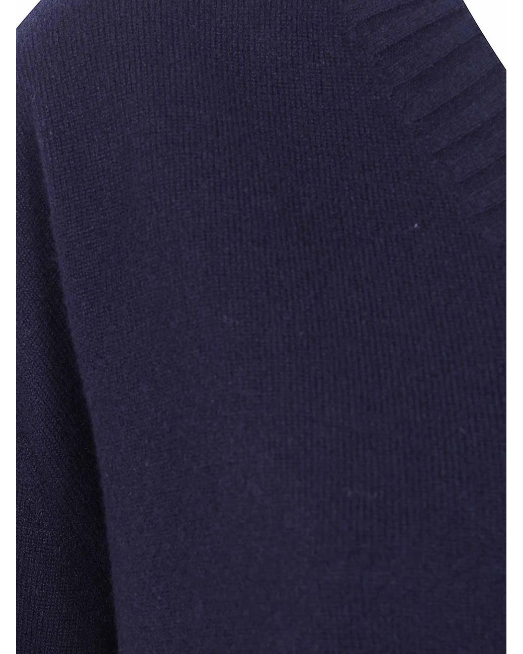 Fabiana Filippi Blue V Neck Sweater With Embrodery