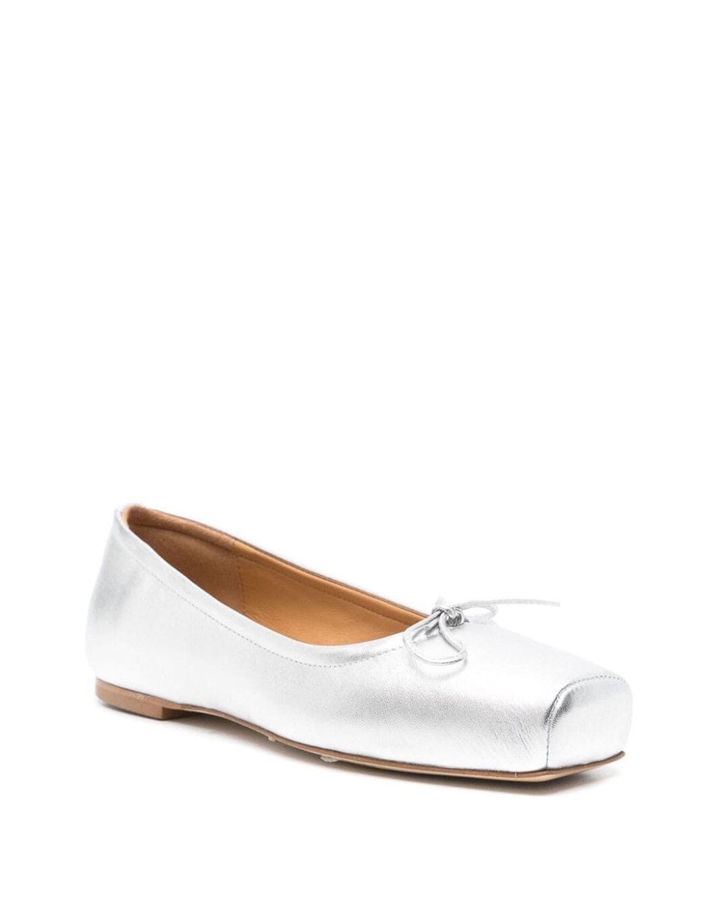 Aeyde White Gabriella Laminated Nappa Leather Loafer