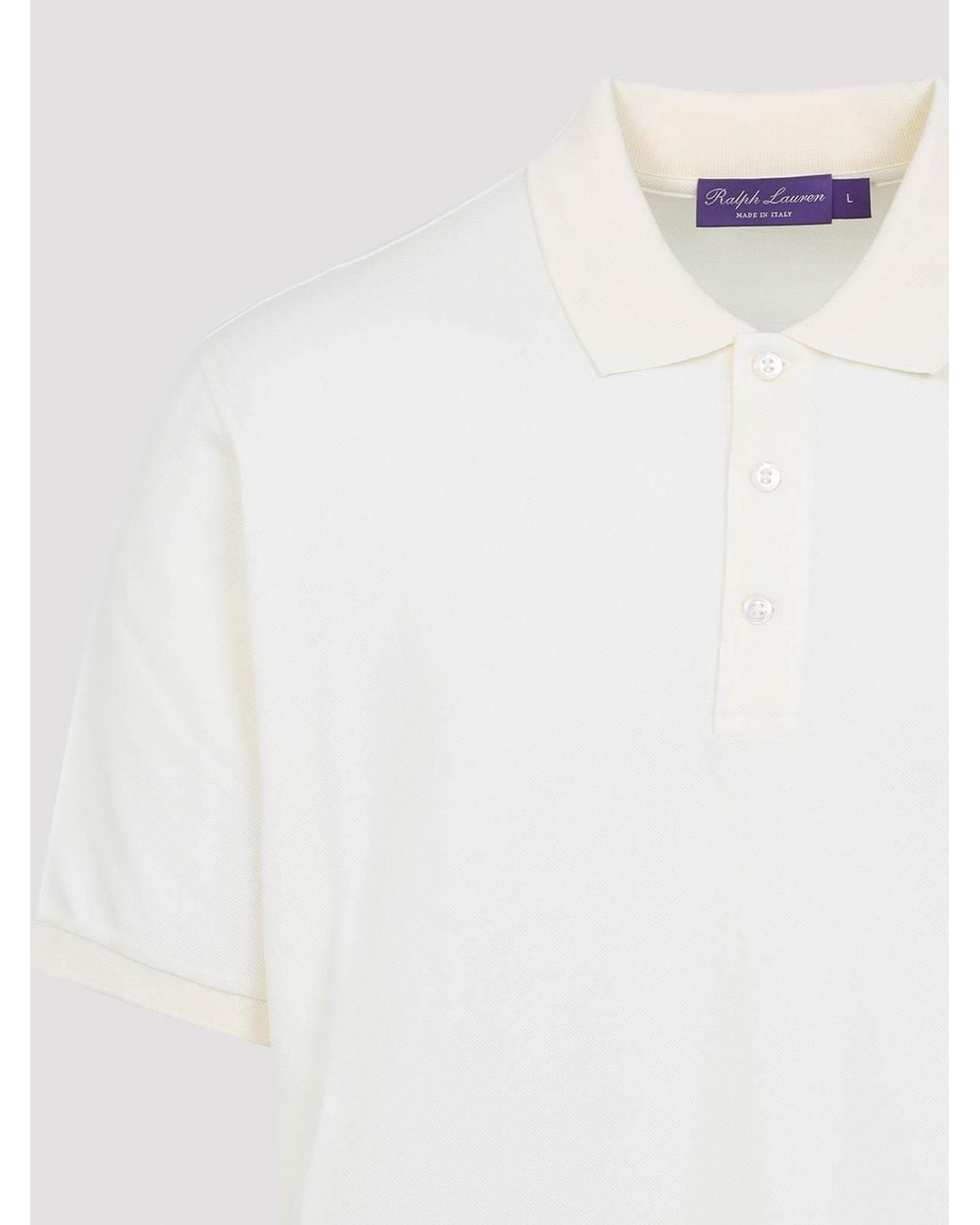 Ralph Lauren White Cotton Polo for men