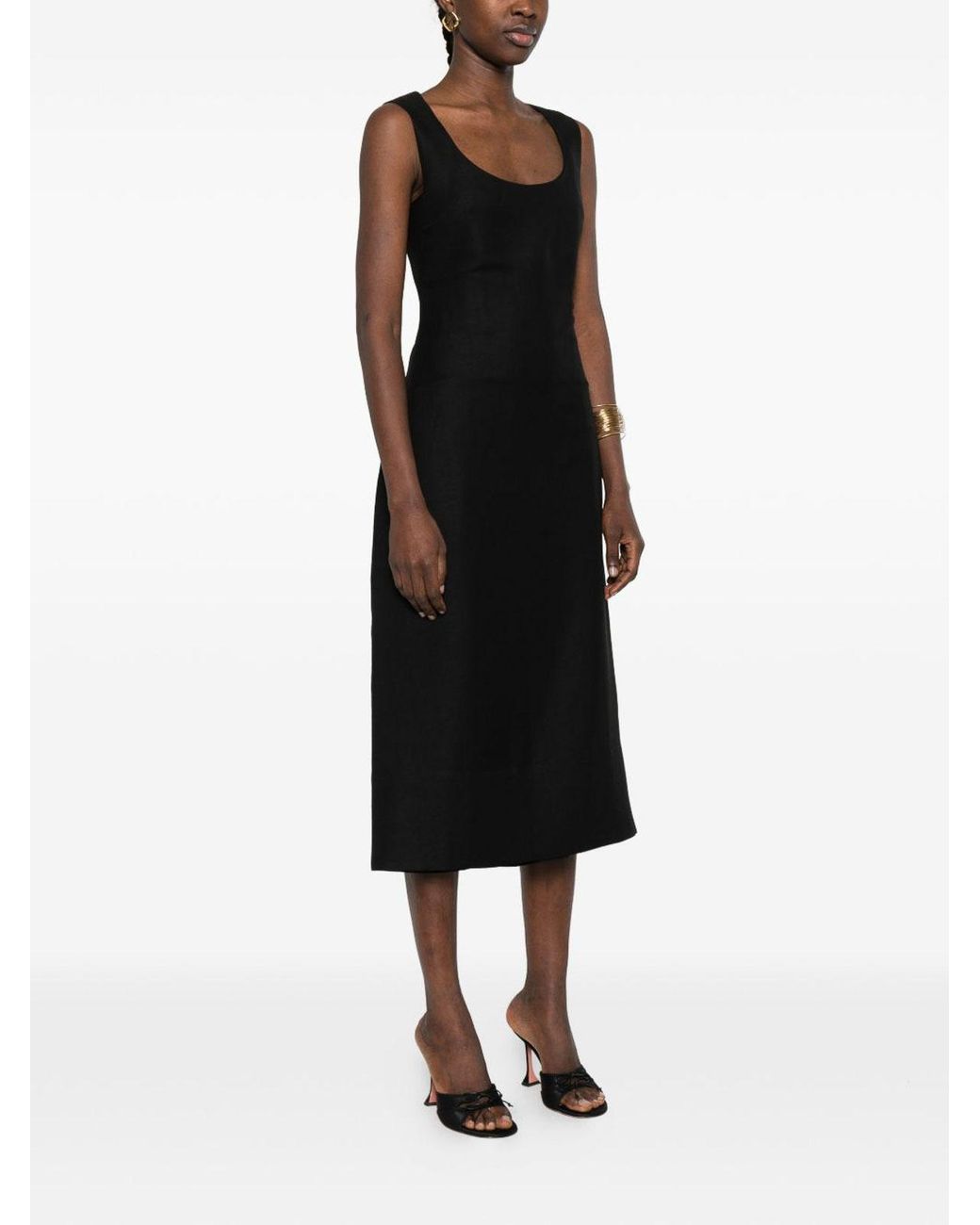 Jacquemus Black La Robe Tablier Long Dress