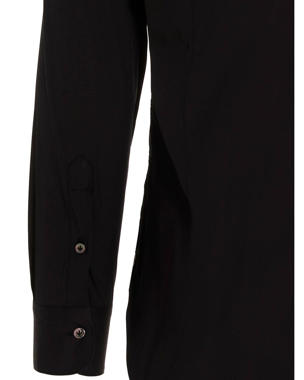 Barba Napoli Black Poplin Shirt for men