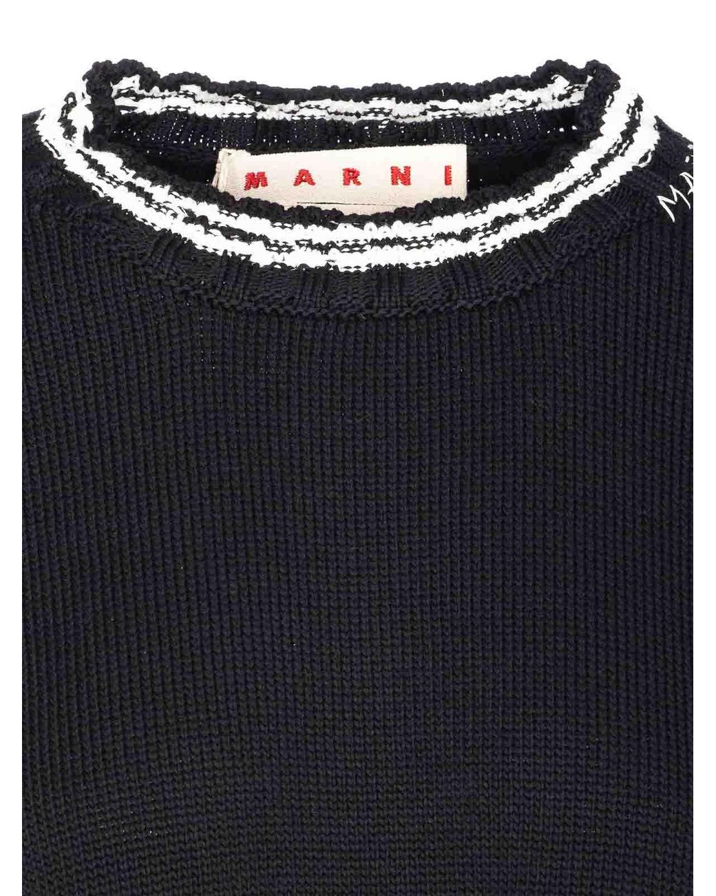 Marni Blue Rundhalspullover