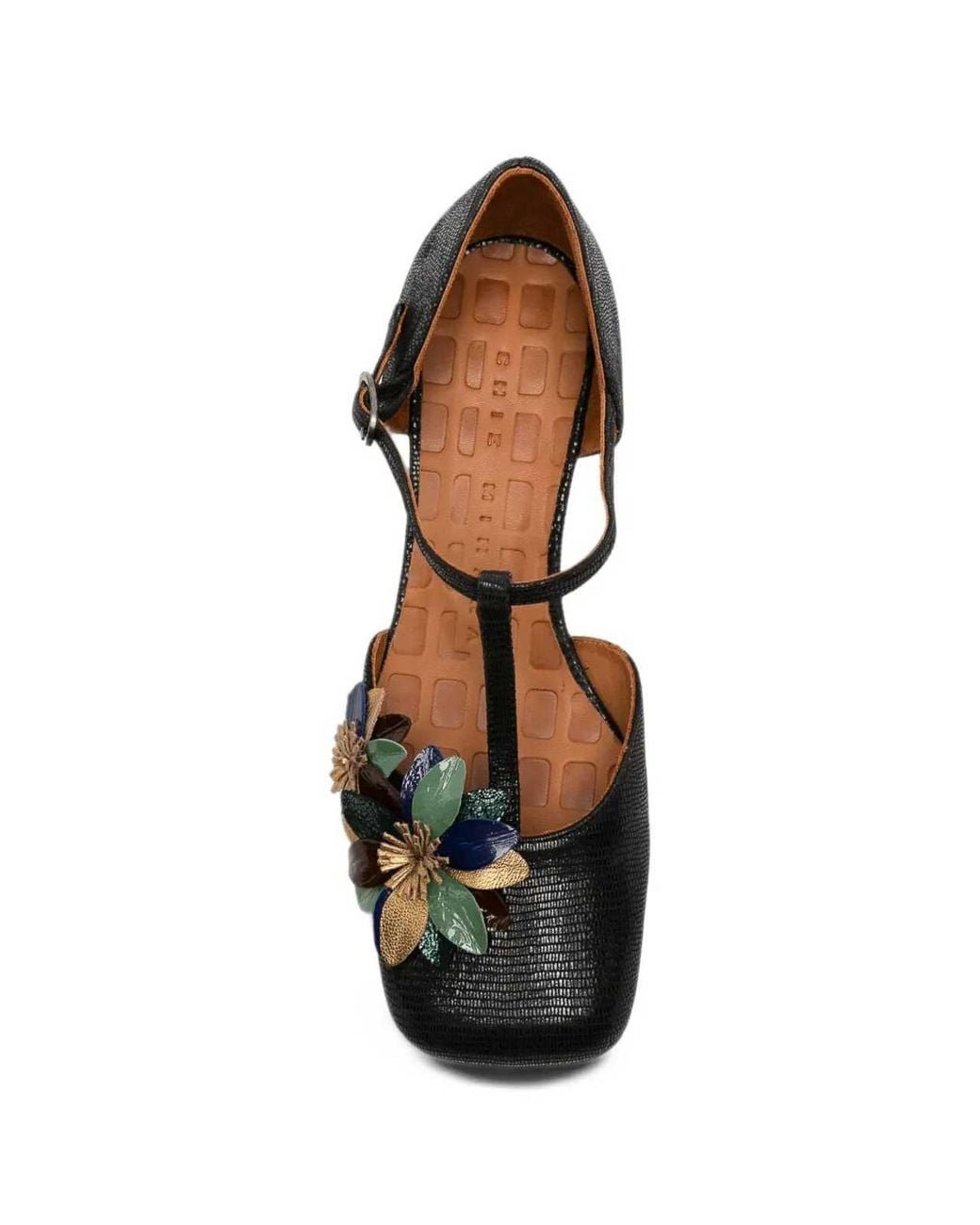 Chie Mihara Black Izfera T-Bar Leather Pumps