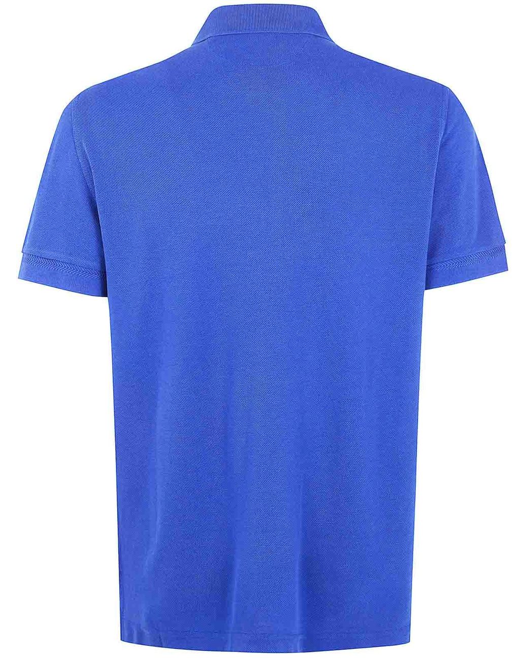 Tom Ford Blue Lyocell Piquet Short Sleeves Polo Shirt for men