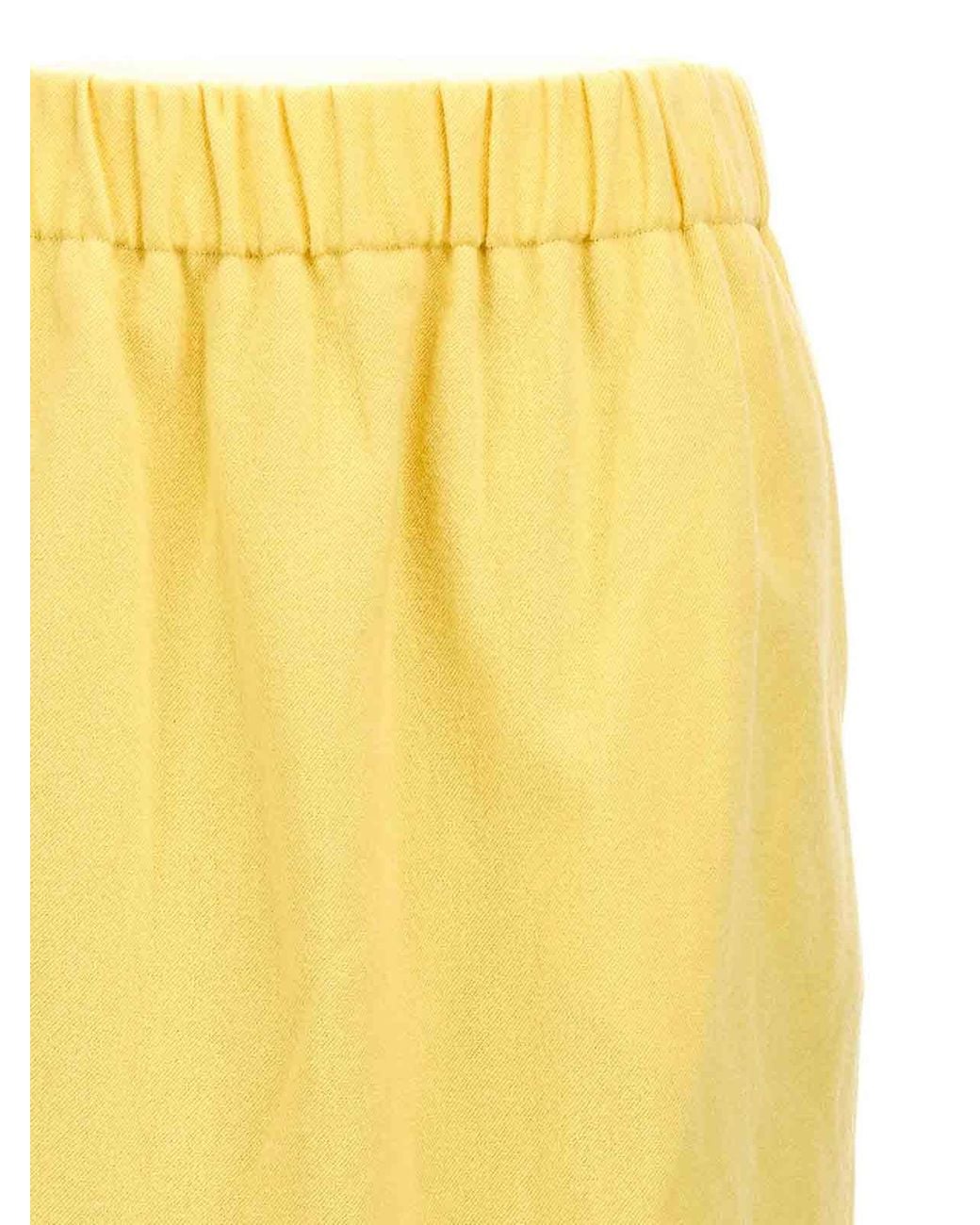 Dries Van Noten Yellow Safya Elasticated Waist Skirt