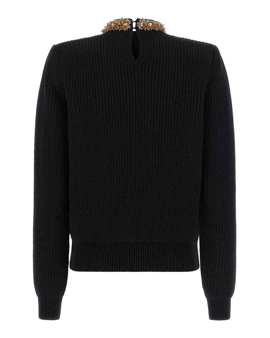 Balmain Black Rocaille Bead Jumper