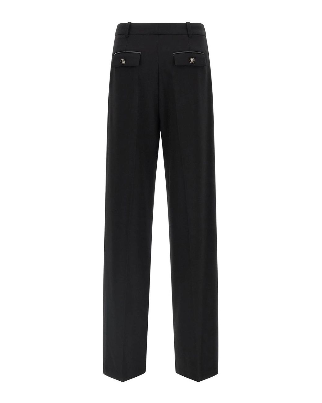 Elisabetta Franchi Black Fluid Cady Pants