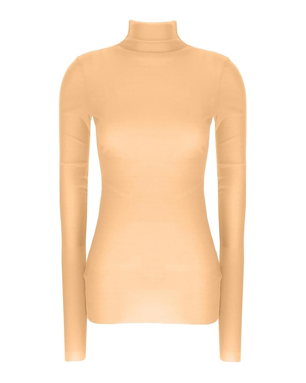 Jil Sander White Silk Turtleneck Top