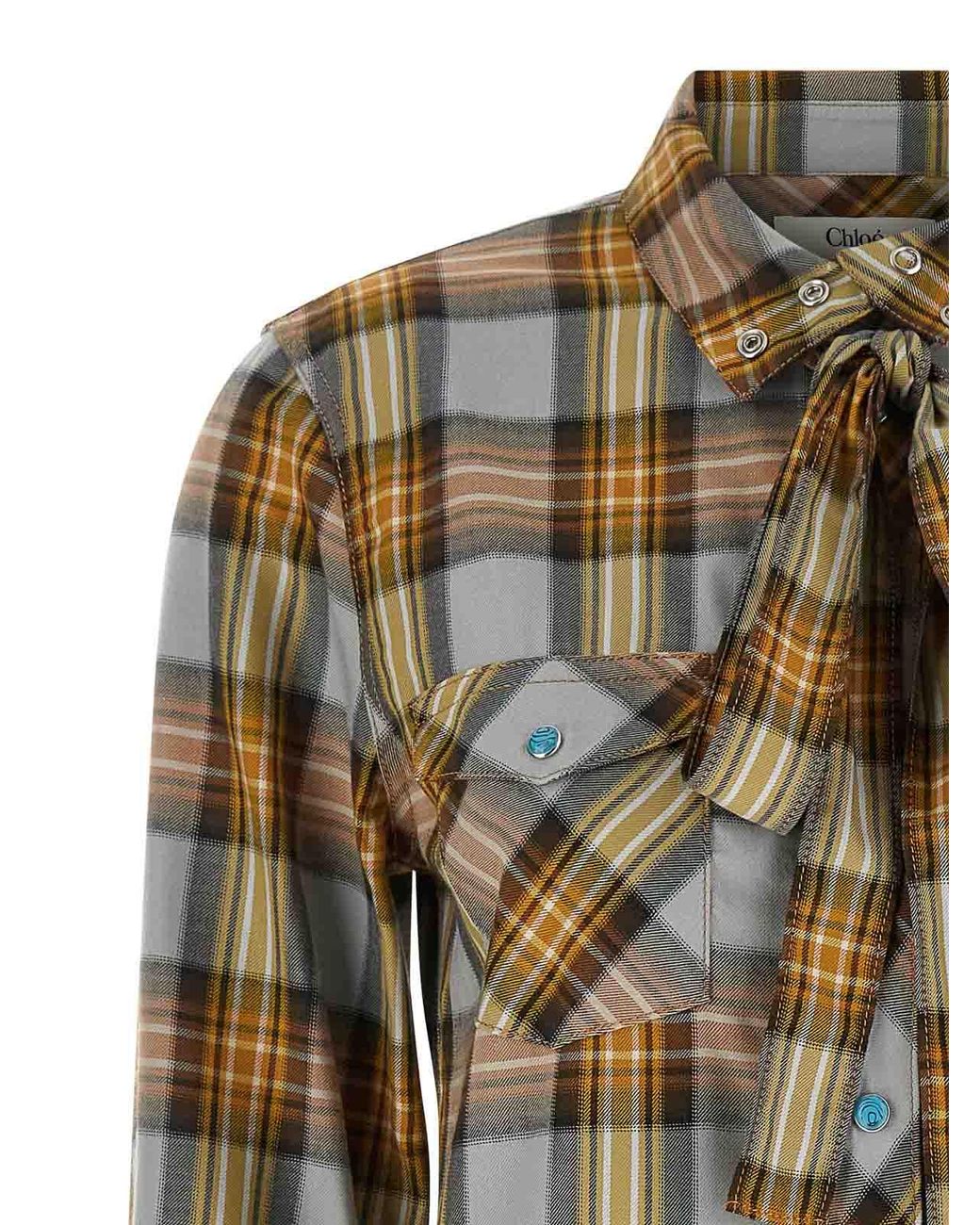 Chloé Multicolor Lavaglire Checked Shirt