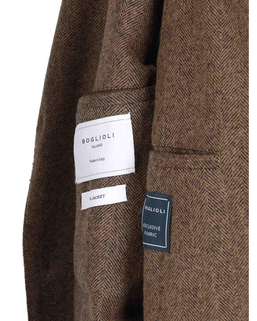 Boglioli Brown Single-Breasted Blazer for men