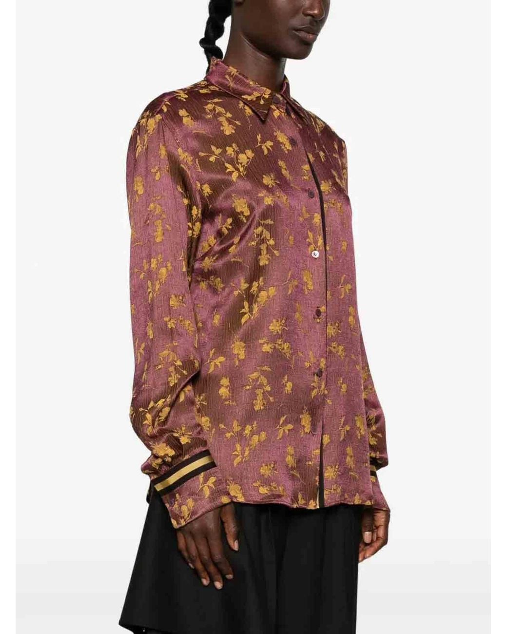 Dries Van Noten Brown Chloris Tape Shirt