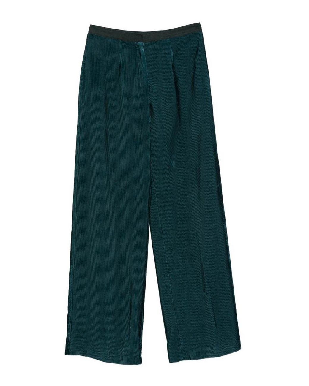 Forte_forte Green Soft Petrol My Pants Casual Trousers