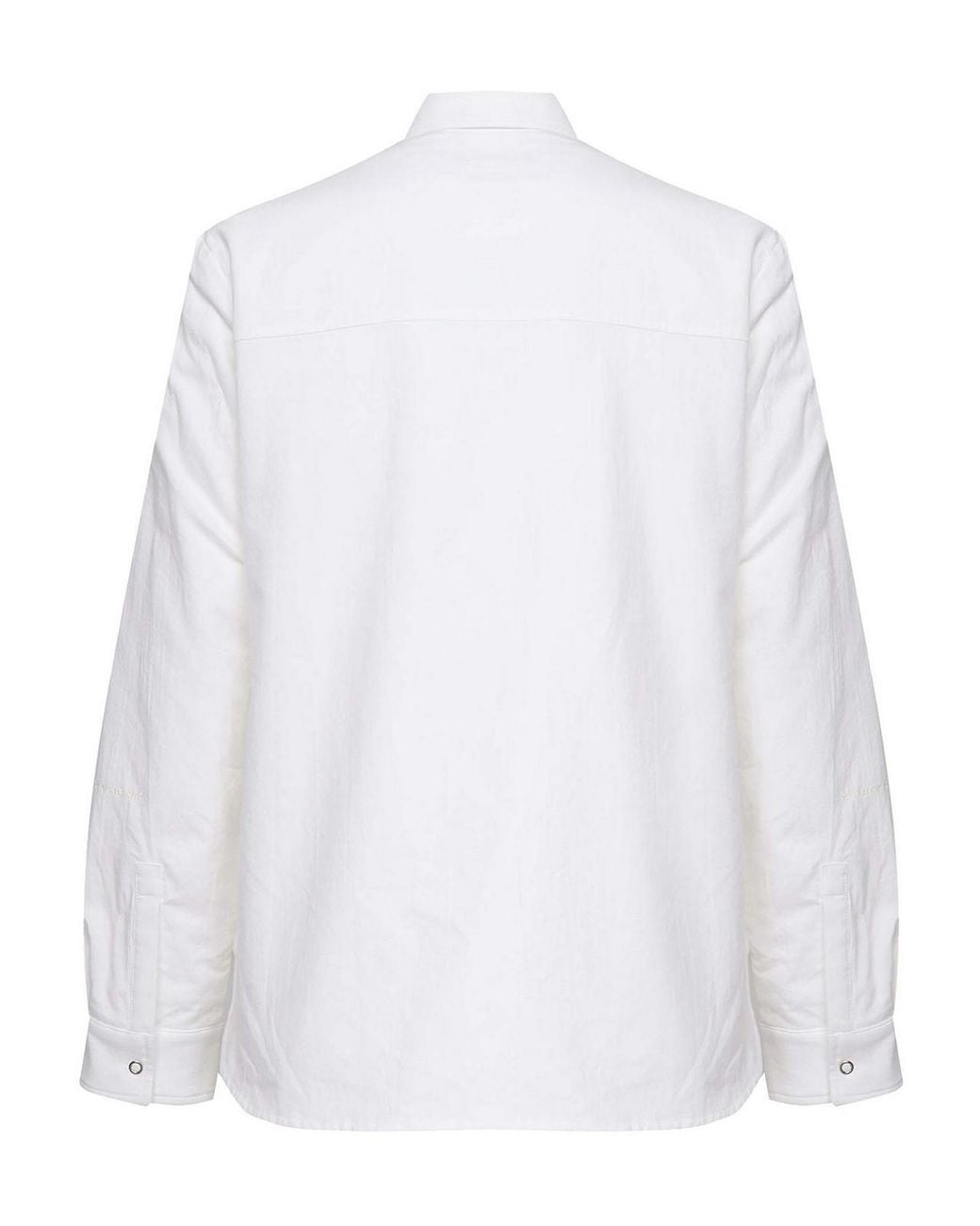 Moncler White Shirts Outer: Cotton for men