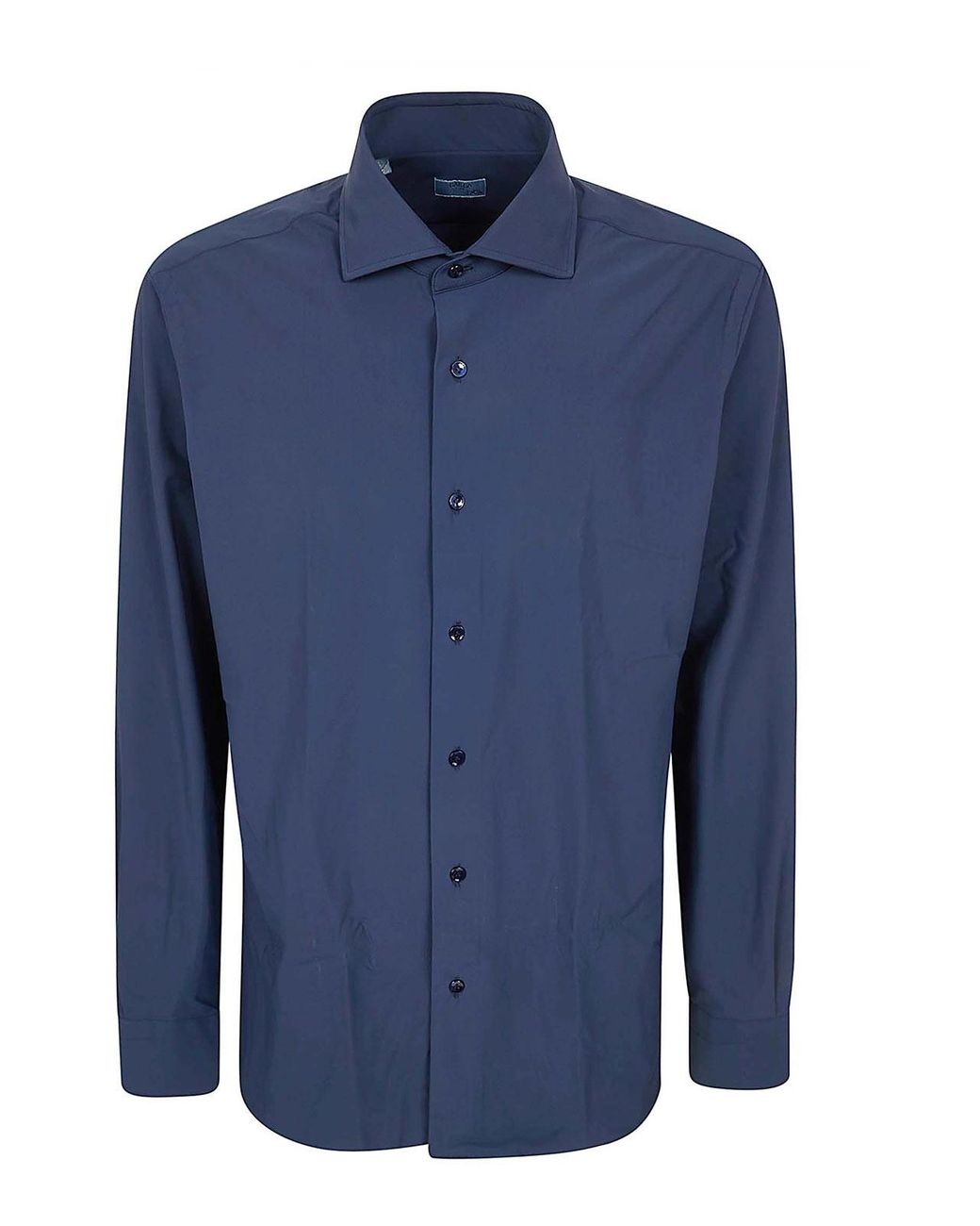 Barba Napoli Blue Neck Shirt for men