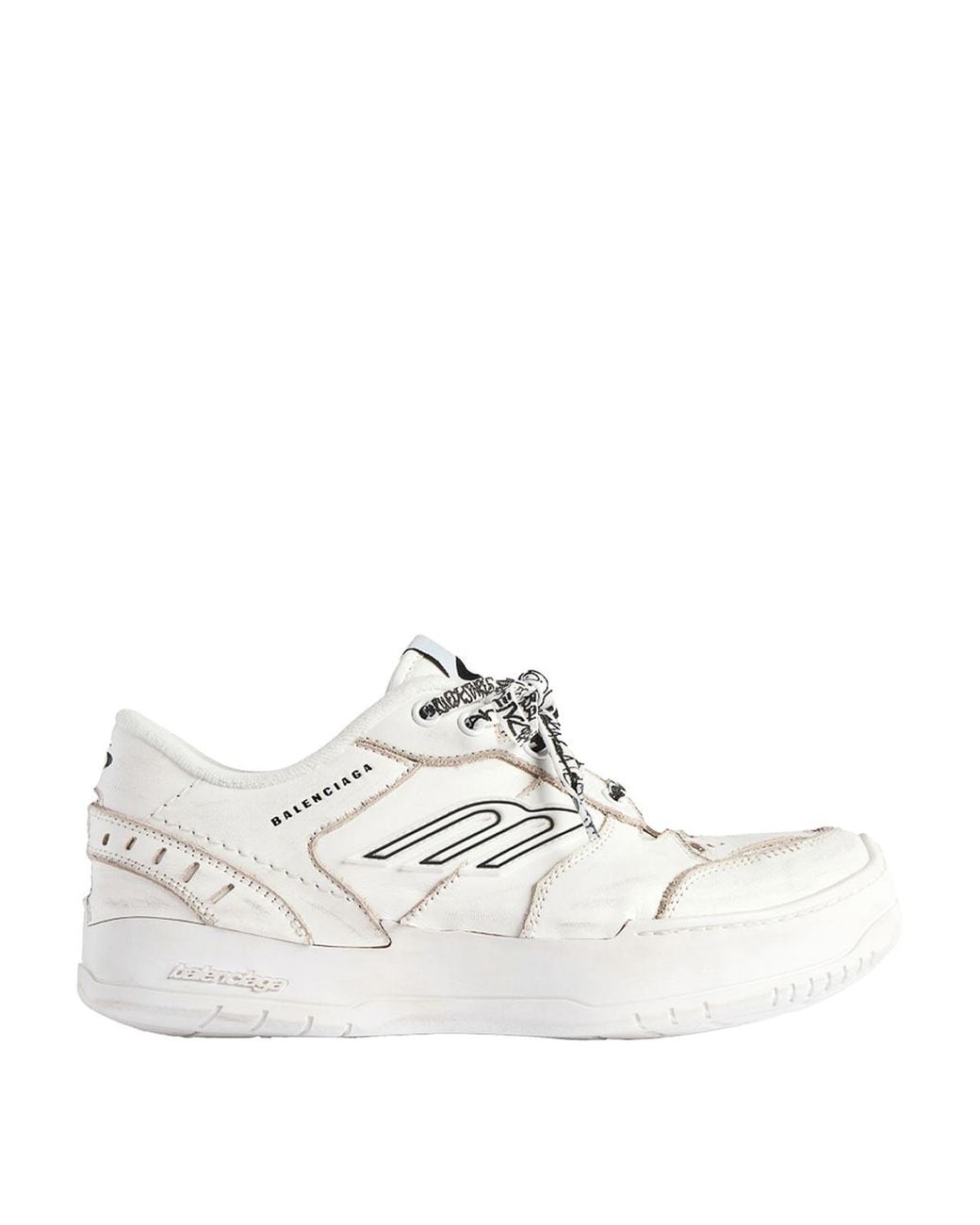Balenciaga White Hamptons Platform Sneakers