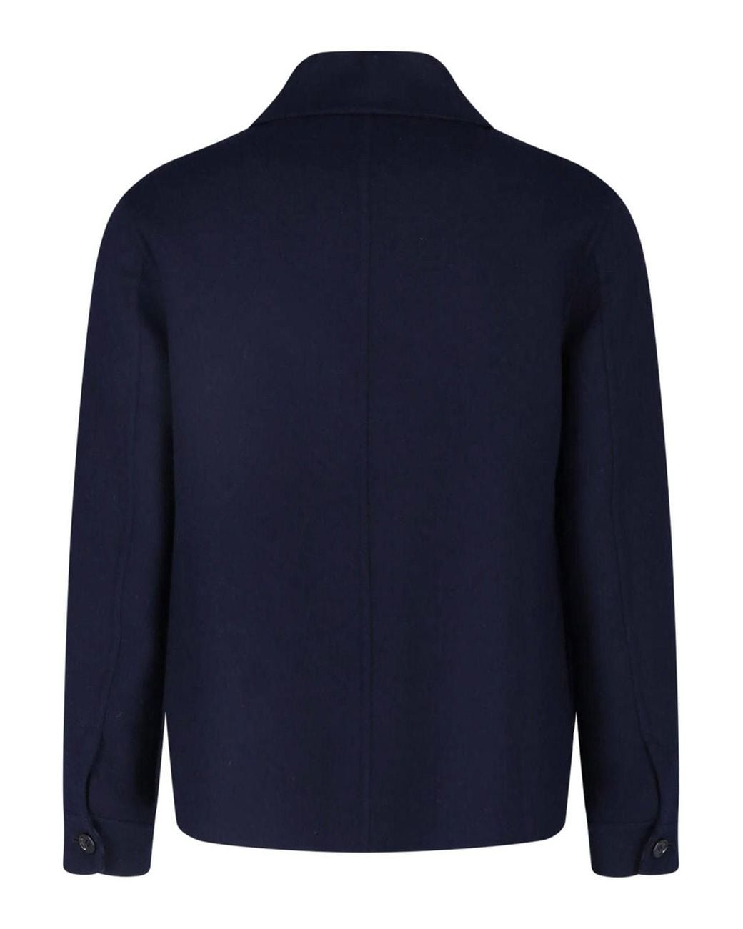 Burberry Blue Wool Button Jacket for men