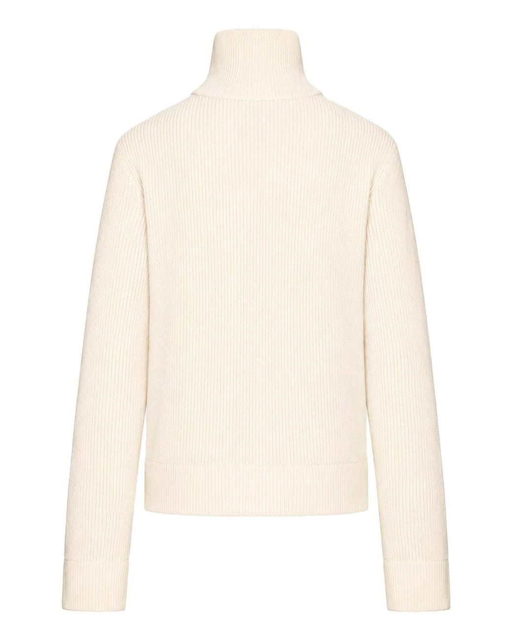 Maison Margiela Natural Ribbed Cotton Zip-Up Cardigan
