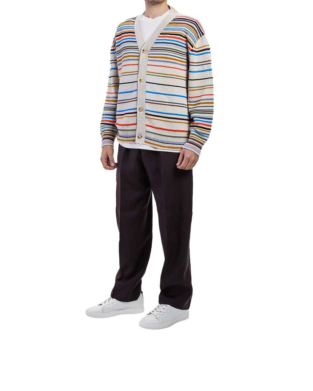 Paul Smith Blue Classic Stripe Cardigan for men
