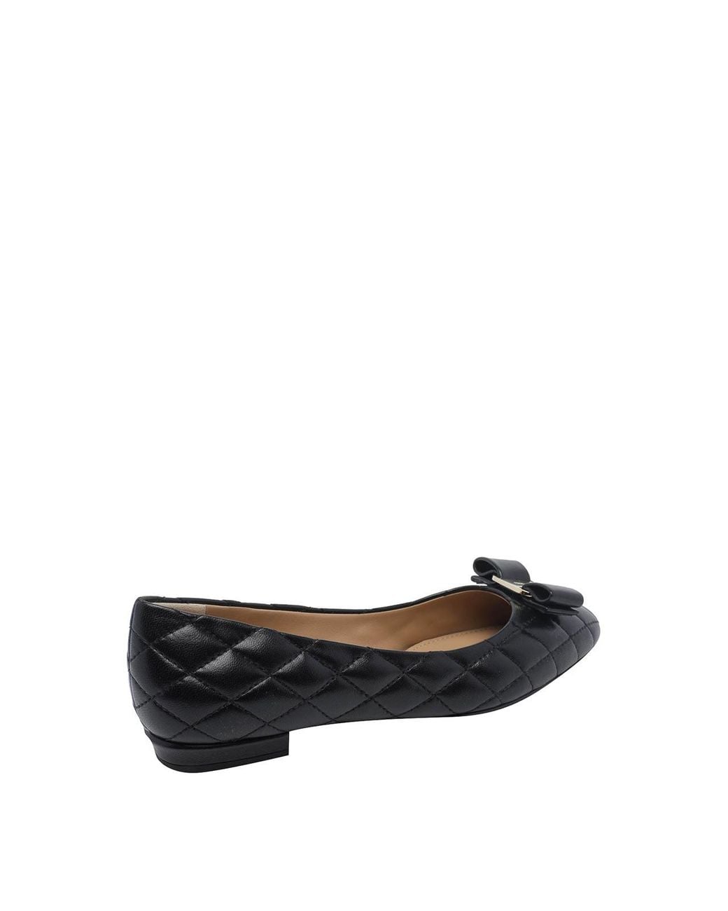 Ferragamo Black Varina Quilt Ballets