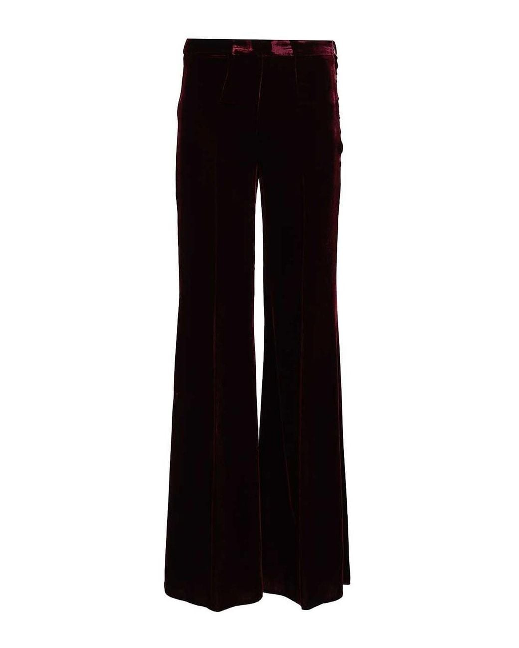 Forte_forte Black Smooth Velvet Flared Trousers