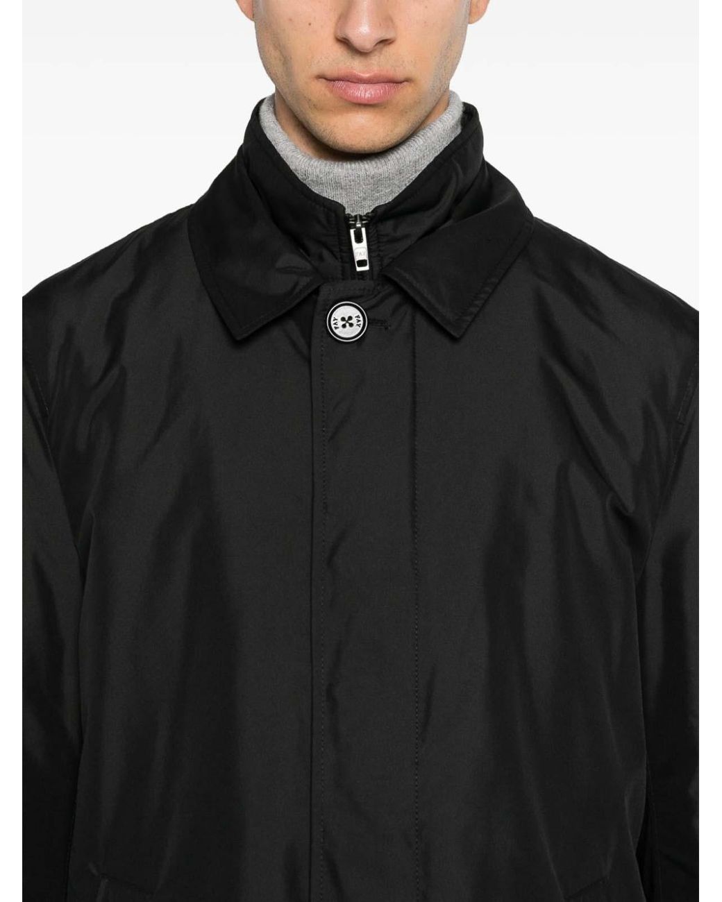 Fay Black Trench for men