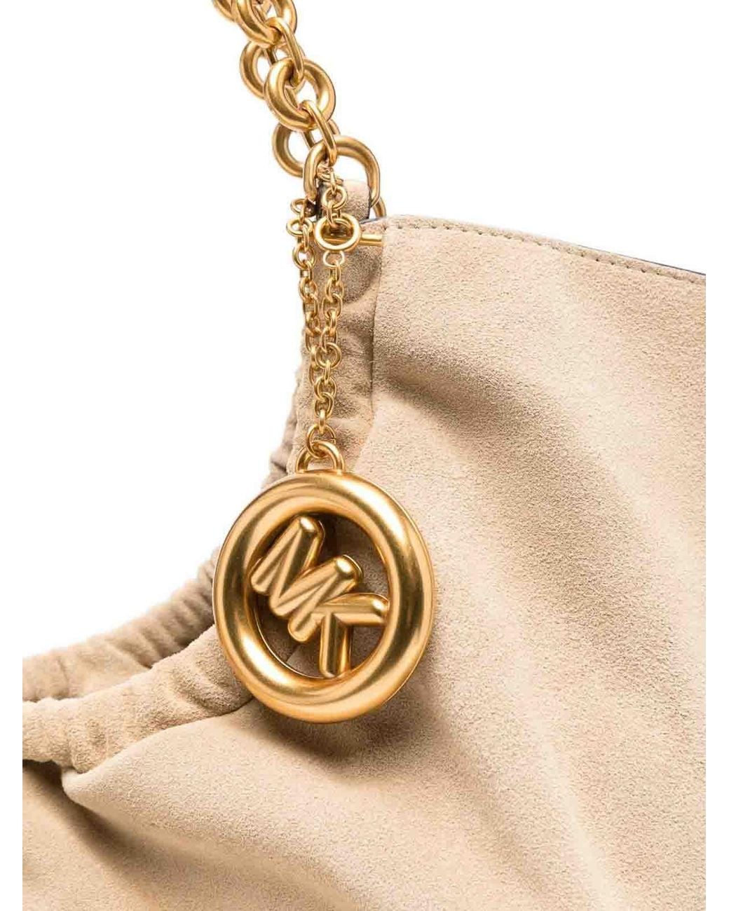 Michael Kors Natural Ruched Hobo Bag