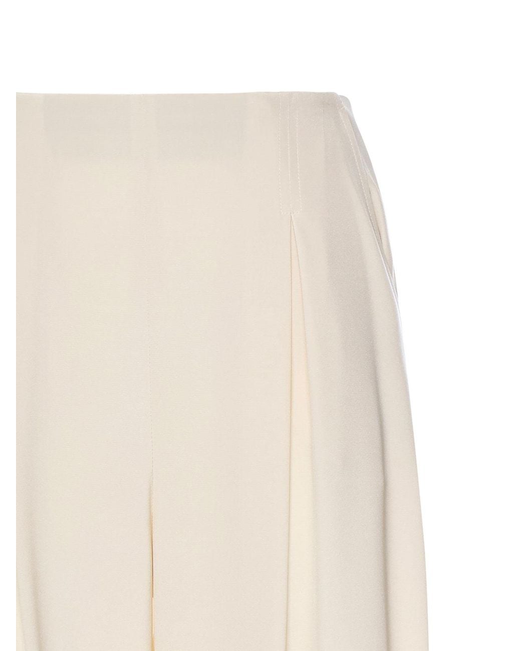 Max Mara White Swamp Silk Blend Trousers