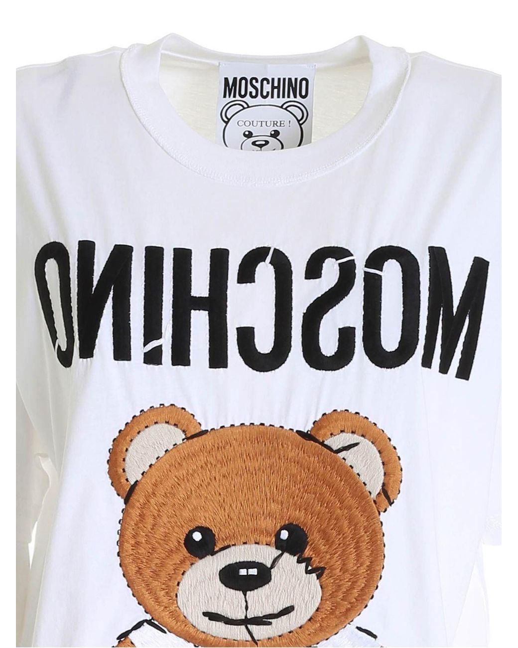Moschino White Inside Out Teddy Bear T-Shirt