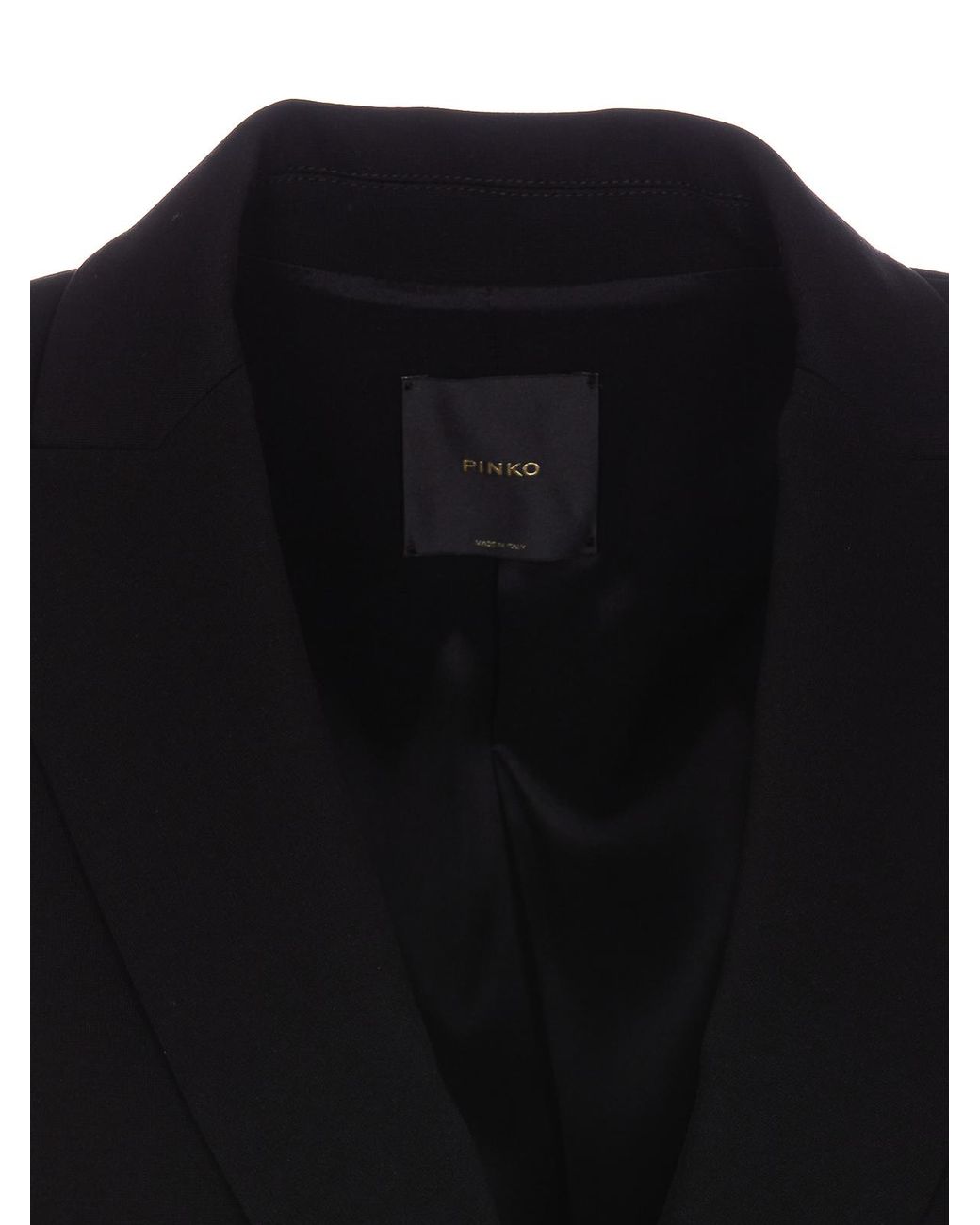 Pinko Black Glorioso Double Breasted Closure Jacket